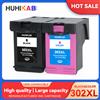 HUHIKAB Cartuccia di inchiostro HUHIKAB 302XL per HP 302 XL rigenerato Officejet 3830 3831 3832 3833 3834 4650 4652 4657 Envy 4510 4511 4512