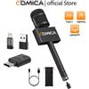 COMICA Microfono Wireless Cardioide COMICA Revo S per Smartphone, 48kHz/24bit, Riduzione del Rumore, Microfono per Interviste all'Aperto