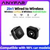 ANYFAR Dongle Wireless CarPlay 2in1 Adattatore Android Auto Wireless AI Smart Box per auto con sistemi intelligenti per auto CarPlay cablati