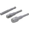 BGS 9685 | Serie di adattatori per trapano | attacco esagono esterno 6,3 mm (1/4) | 6,3 mm (1/4), 10 mm (3/8), 12,5 mm (1/2), 3 pz.