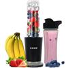 Media Evolution COOK-IT Smoothie Blender To Go - Frullatore da 350 W con 2 bottiglie da 600 ml, 4 coltelli in acciaio inox, Mix & Go, serratura a caldo e lavabile in lavastoviglie, perfetto per frullati, frullati