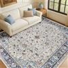 Topfinel Tappeto Vintage 240 x 340 cm Azzurro, Tappeto Pelo Corto, Lavabile in Lavatrice, Antiscivolo e Morbido, Grande Extra Large per Soggiorno, Camera da Letto, Sala da Pranzo, Ufficio