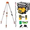 VEVOR Kit Livella Laser Rotante Raggio Verde, Kit Livella Laser Rotante a 360° con Treppiede Portata 500 m, Pendenza Regolabile, Angolo Scansione Flessibile con Telecomando Custodia per Trasporto