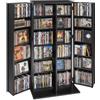 VEVOR Armadietto Portaoggetti Multimediale 6 Ripiani, Mobiletto per CD DVD Giochi con Ante Ripiani Regolabili da Ufficio Studio Soggiorno, Mobiletto Portaoggetti Libri CD DVD 610x368x1270 mm, Nero