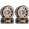 INJORA 1.0 Plus Ottone Beadlock Cerchi Ruota 4PCS 12 Raggi per TRX4M SCX24 FCX24 1/24 1/18 RC Crawler Auto, 42g/pz(Grigio)