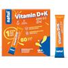 Natui PHARMA Natui Vitamin D+K - Integratore Vitamina D3 2000 UI Alto Dosaggio e K2 ad Alto Assorbimento - Colecalciferolo 50 mcg - Integratore per Difese Immunitarie, Ossa e Denti - 60 Stick Orosolubili da 1 g