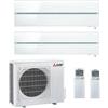 MITSUBISHI ELECTRIC CONDIZIONATORE MITSUBISHI KIRIGAMINE STYLE BIANCO PERLA DUAL SPLIT 12000+18000 BTU INVERTER R32 MXZ-3F68VF A++ WIFI
