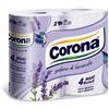 Carta Corona Carta Igienica Corona Profumo Di Lavanda | 4 Maxi Rotoli, 2 Veli, Pura Cellulosa