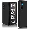 Fiyer Cover Z Fold 7 Cover per Samsung Z Fold 7 5G in silicone liquido Case, custodia per Samsung Galaxy Z Fold 7 originale ultra sottile leggera premium rigida Case Cover Fold 7 antiurto Cover (nero)