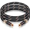 SKW Cavo coassiale digitale RCA, cavo per subwoofer S/PDIF RCA con design autobloccante, per suono surround stereo 5.1, amplificatore, sistema stereo, sistema Hi-Fi, OD: 8 mm - 5m