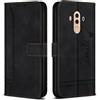Bravoday Cover per Huawei Mate 10 PRO/Huawei Mate 10 PRO, Flip Custodia in Pelle PU con Slot per Schede, Portafoglio Custodia per Huawei Mate 10 PRO/Huawei Mate 10 PRO, Nero