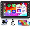 Hodozzy 2GB+64GB Android Autoradio per Alfa Romeo 159 2004-2011 con Carplay Android Auto Wireless, 2 Din 7 Pollici Touch Screen Stereo con GPS Wifi Bluetooth DSP FM/RDS Radio+Telecamera