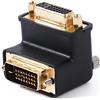 DTech DVI-I femmina a DVI-D maschio ad angolo retto adattatore DVI connettore 90 gradi installato in poco spazio