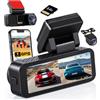 Hikity Doppia Dashcam Auto 4K+2K UHD con Scheda SD 64GB