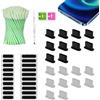 JiaTeums Kit anti-polvere per smartphone, 20 pezzi USB tipo C, connettore di ricarica per porta, 20 pezzi di protezione per altoparlanti, 100 pezzi suggerimenti Swabs pulitore sticks, 1 pinzetta e 2