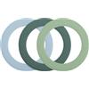 QUARKZMAN Anello Adesivo magnetica, 3 Pezzi Kit Di Conversione Universale In Pelle Per Caricatore Wireless A Adesione Magnetica Per Custodie Per Telefono, Verde/Blu/Verde Chiaro