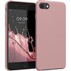 kwmobile Cover per Apple iPhone SE (2022/2020) / iPhone 8/7 Custodia - Back Case per Smartphone in Silicone TPU - Protezione Gommata - rosa invernale