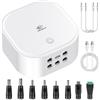 melasta Gruppi di Continuità Mini UPS per WiFi Router 10,8V 5200mAh (56.16Wh) Supporta Scaricamento Rapido PD30W, Dotato di Porte di Uscita CC (5V 9V 12V 15V 24V) e porte di Ingresso e Uscita Type-C