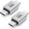 Seminer Adattatore USB C 80Gbps (2 Pack), Connettore di Trasferimento Dati USB 4.0 Type-C Maschio-Maschio Compatibile con iPhone 16/15, Samsung, MacBook e altri Dispositivi USB-C