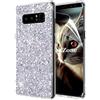 OKZone Cover Samsung Galaxy Note 8, Custodia Lucciante con Brillantini Glitters Ultra Sottile Designer Case Cover per Samsung Galaxy Note 8 (Argento)