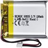 HXJNLDC Batteria ricaricabile al polimero di litio CC 3.7V 1200mAh 103035, adatta per prodotti elettronici fai da te 3.7-5V con sostituzione della batteria a 2 fili incorporata e luci LED
