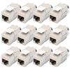 DIGITUS Modulo Keystone Cat-6A schermato - 12 pezzi - Jack RJ45 - 500 MHz 10GBase-T - AWG 26-22 - Progettabile - Con fascetta - Montaggio senza attrezzi