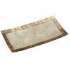 DONREGALOWEB Centro Rettangolare Decorato con Quadretti nel Suo Contorno in Colore Madreperla e Beige, Madreperla, 20 x 10 cm
