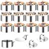 VINATO Set 12 Coppapasta Tondi in Acciaio Inox 430 - Anello Microforato Crostata, Stampo per Dolci e Biscotti, Diametro 8 cm