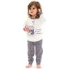 Gary Pigiama invernale Neonata interlock serafino bambina Gary S10006, LATTE/BLU