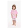 Gary Pigiama Gary neonata bambina manica corta puro cotone jersey R15022, GIALLINO