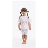 Gary Pigiama Gary neonata bambina manica corta puro cotone jersey P15021, ROSA GLICINE