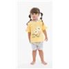 Gary Pigiama Gary neonata bambina manica corta puro cotone jersey P15024, GIALLO