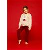 Noidinotte Pigiama neonata bambina orso maglia coral fleece Noidinotte pantalone micropile FT588AS, Plaid
