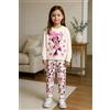 Disney Pigiama cotone felpato Minnie Disney neonata bambina DY32K2057, PANNA