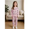 Disney Pigiama caldo cotone Minnie Disney interlock neonata bambina DY32K2045, ROSA CHIARO