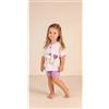 Gary Pigiama Gary neonata bambina manica corta puro cotone jersey Z15022, VIOLETTA