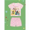 Disney Pigiama cotone estivo Princess Disney neonata bambina DY34K2014, ROSA CHIARO