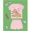 Disney Pigiama cotone estivo Bambi Disney neonata bambina DY32B2401, BIANCO/ROSA