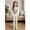 Disney Pigiama caldo cotone Minnie Disney interlock neonata bambina DY32A1429, PANNA