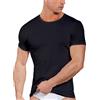 NAVIGARE MAGLIA NAVIGARE COTONE ELASTICO MEZZA MANICA GIROCOLLO UOMO 570 NERO