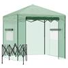 Outsunny Serra Tunnel per Pomodori con Porta e Finestra Avvolgibile PE Acciaio Verde scuro 238 x 178 x 240 cm | Aosom Italy