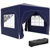 Outsunny Gazebo 3 x 3 m, tenda da giardino pop-up con pareti laterali e borsa da trasporto, UPF50+, regolabile in altezza, Sabbia | Aosom Italy