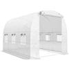 Outsunny Serra a tunnel ca. 2,7 x 2 x 2 m con ripiani, porta avvolgibile con cerniera, 6 finestre a rete, aste di supporto | Aosom Italy