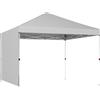 Outsunny Gazebo Pieghevole Pop-up 3x3 m con Parete Laterale UPF50+ Altezza Regolabile Spinta Centrale Borsa di Trasporto Bianco | Aosom Italy