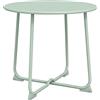 Outsunny Tavolino da esterno per 2 persone, tavolo da giardino rotondo base a X con struttura in metallo, Ø 50 x 45,5 cm verde scuro | Aosom Italy
