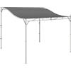 Outsunny Telo di ricambio per pergola, telo parasole per copertura da terrazza, telo di ricambio per gazebo 3 x 3 m 298x293 cm grigio scuro | Aosom Italy