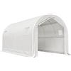 Outsunny Garage Esterno per Auto 3x6 m Impermeabile con Tessuto PE Resistente Telaio in Metallo Zincato UPF 30+ Bianco | Aosom Italy