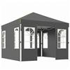 Outsunny Tenda Pieghevole 3x3 m Pop-up con UPF50+ 4 Pannelli Rimovibili Altezza Regolabile e Borsa da Trasporto Grigio Scuro | Aosom Italy