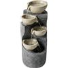 Outsunny Fontana a 5 livelli da giardino con illuminazione LED Pompa Effetto pietra, Regolabile 33 x 31 x 80 cm | Aosom Italy