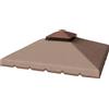 Outsunny Telo di Ricambio 3x3 m con Doppio Tetto Fori di Drenaggio e UPF 30+ Solo Telo NON Include Struttura Cachi | Aosom Italy